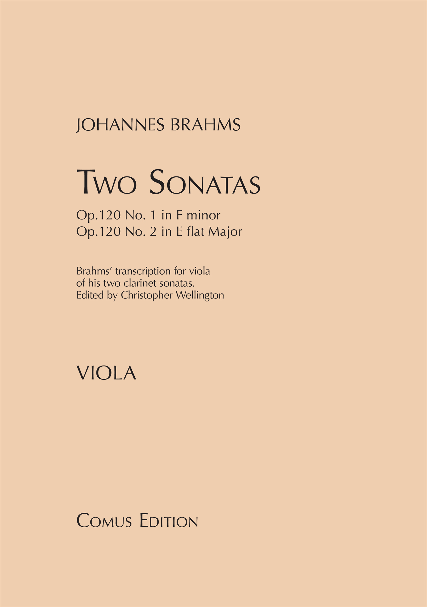 Outer cover of item The Clarinet Sonatas Op.120 (trsc. for viola)